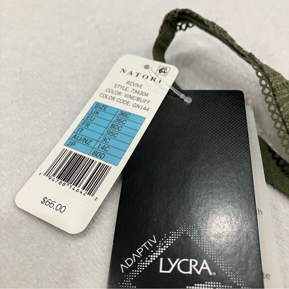 Natori Revive Full Fit Underwire Bra 36C NWT 734304 Vine Green GN144 MSRP $66 - Picture 3 of 7